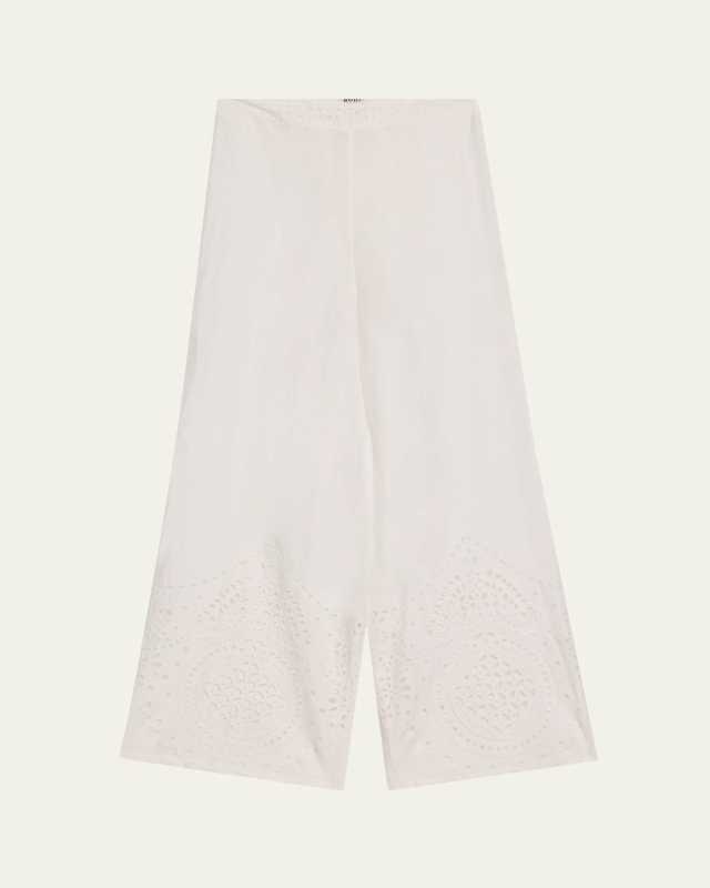 Belvoir Broderie Anglaise Lace Pants